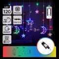 Aigostar - LED RGBY väljas kasutamiseks mõeldud jõulutuled 120×LED, 8 funktsiooniga, 3×0,6 m, IP44, mitmevärviline + kaugjuhtimispult