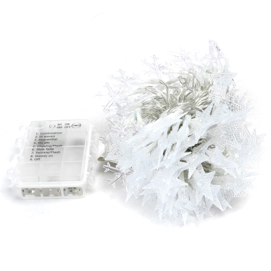 Aigostar - LED RGBY väljas kasutatav jõulukett 100xLED/8 funktsiooni 3xAA 10m IP44 tähed