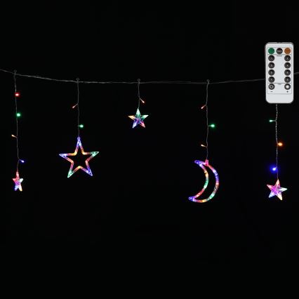 Aigostar - LED RGBY väljas kasutamiseks mõeldud jõulutuled 120×LED, 8 funktsiooniga, 3×0,6 m, IP44, mitmevärviline + kaugjuhtimispult