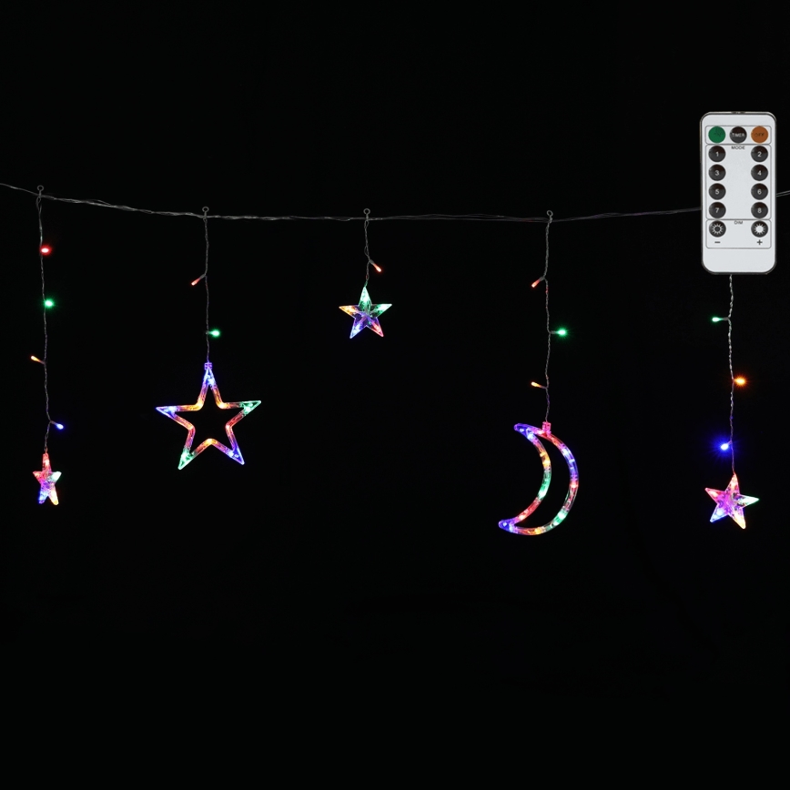Aigostar - LED RGBY väljas kasutamiseks mõeldud jõulutuled 120×LED, 8 funktsiooniga, 3×0,6 m, IP44, mitmevärviline + kaugjuhtimispult
