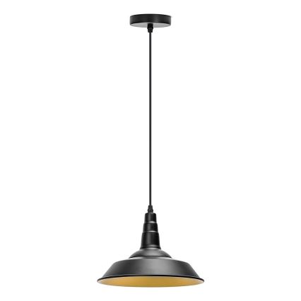 Aigostar - LED rippvalgusti kaablil 1xE27/60W/230V läbimõõt 36 cm must