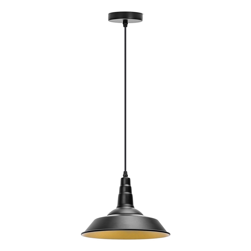 Aigostar - LED rippvalgusti kaablil 1xE27/60W/230V läbimõõt 36 cm must