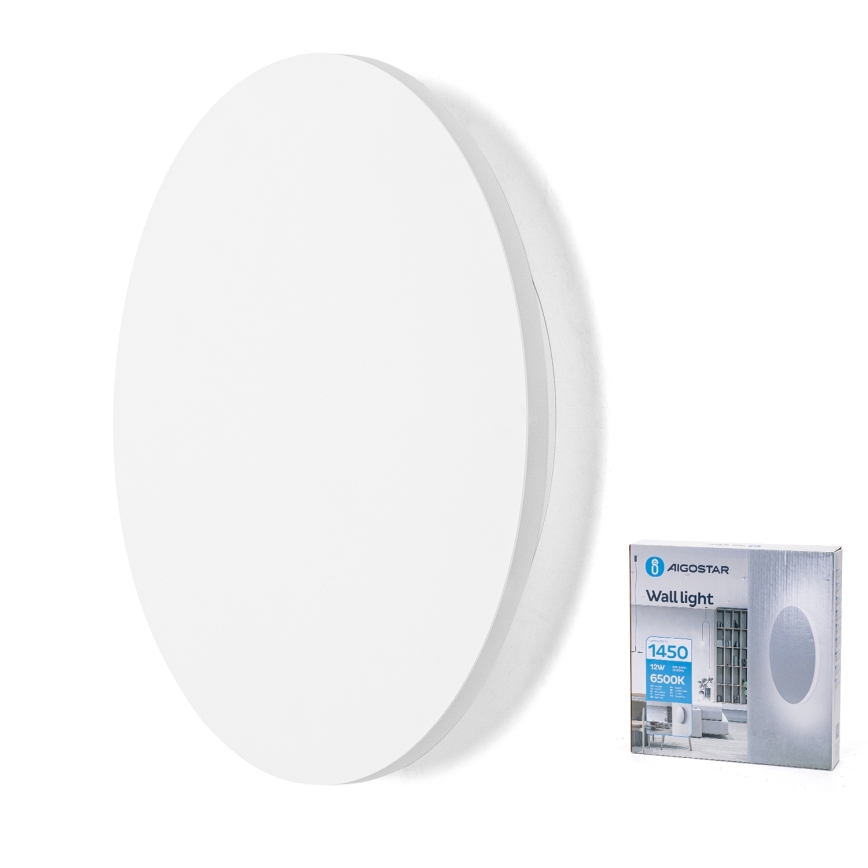 Aigostar - LED seinalamp LED/12W/230V 6500K 25 cm valge
