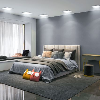 Aigostar - LED Sisseehitus LED/12W/230V 6500K 17,5x17,5 cm valge