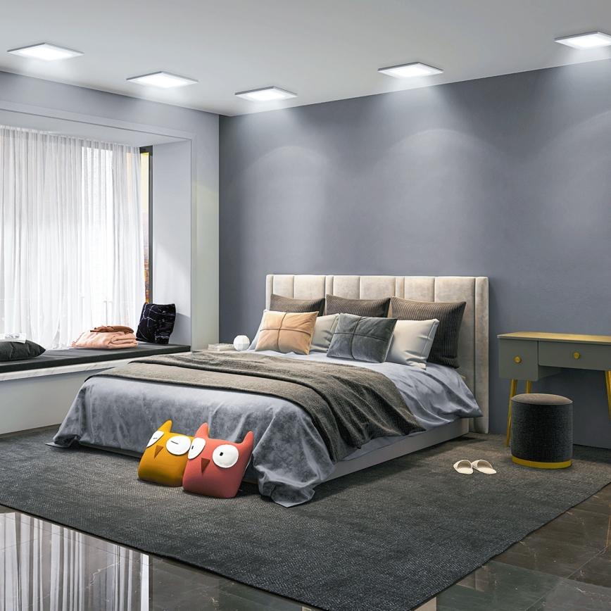 Aigostar - LED Sisseehitus LED/12W/230V 6500K 17,5x17,5 cm valge