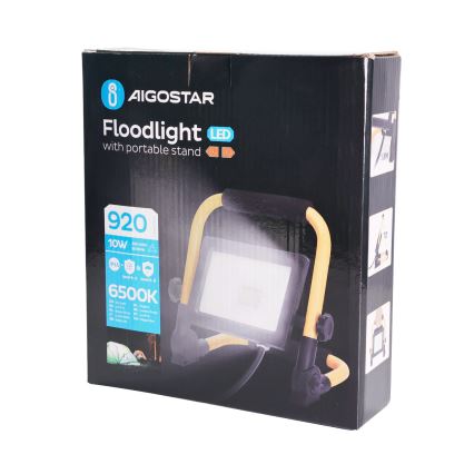 Aigostar - LED Statiiviga prožektor LED/10W/230V 6500K IP65