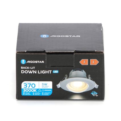 Aigostar - LED süvistatav laevalgusti LED/5W/230V 3000K läbimõõduga 8,5 cm valge