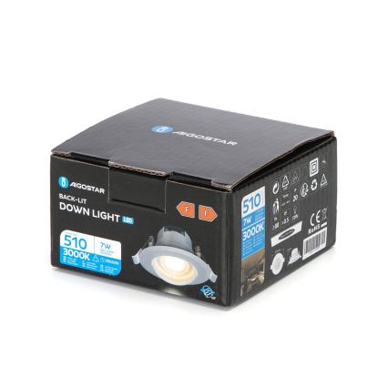 Aigostar - LED süvistatav laevalgusti LED/7W/230V 3000K läbimõõt 8,5 cm soe valge