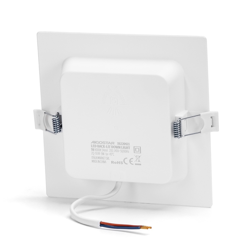 Aigostar - LED süvistatav laevalgusti LED/9W/230V 4000K 14,5x14,5 cm valge