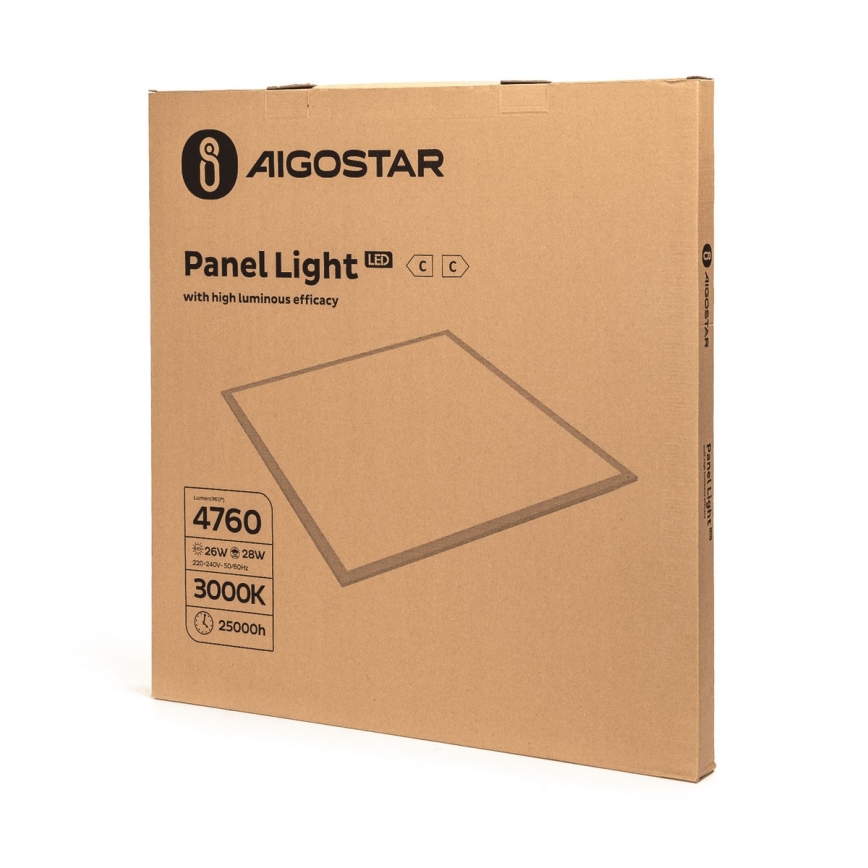 Aigostar - LED Süvistatav valguspaneel LED/28W/230V 60x60 cm 3000K