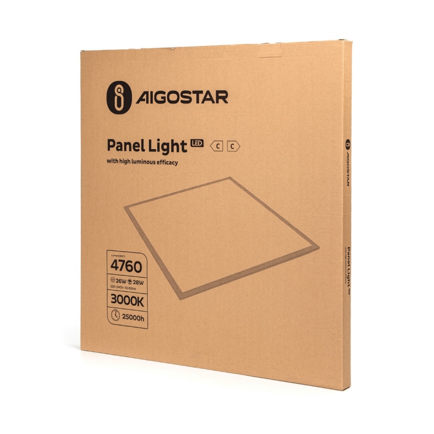 Aigostar - LED Süvistatav valguspaneel LED/28W/230V 62x62 cm 3000K