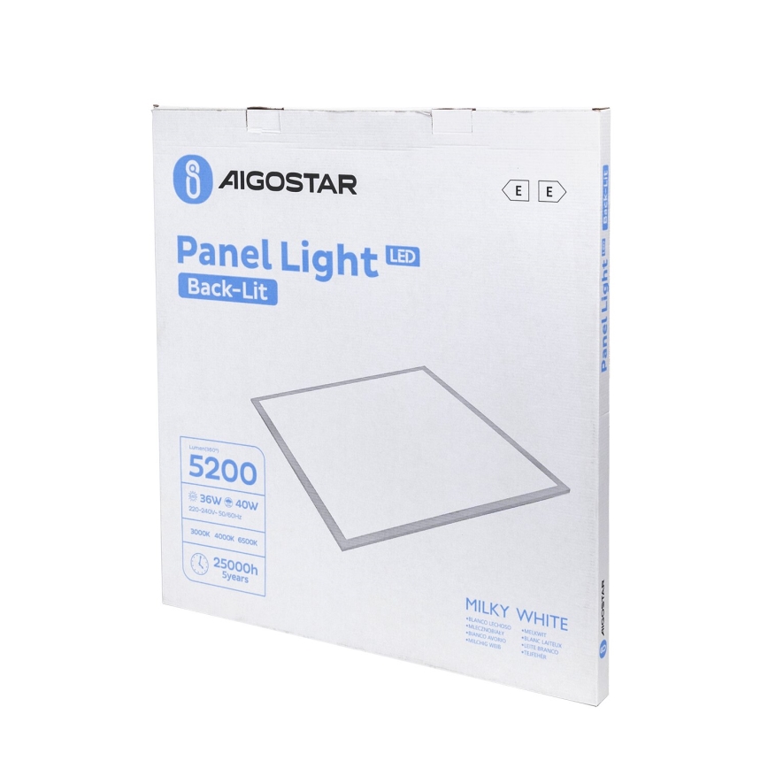 Aigostar - LED Süvistatav valguspaneel LED/40W/230V 3000K/4000K/6500K 60x60cm valge