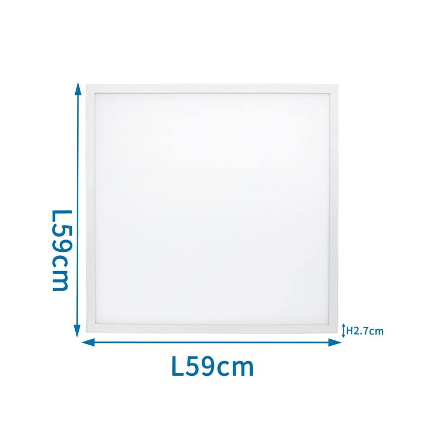 Aigostar - LED Süvistatav valguspaneel LED/40W/230V 3000K/4000K/6500K 60x60cm valge