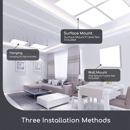 Aigostar - LED Süvistatav valguspaneel LED/40W/230V 3000K/4000K/6500K 60x60cm valge