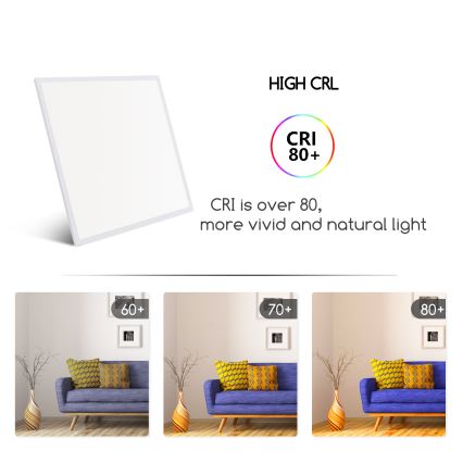 Aigostar - LED Süvistatav valguspaneel LED/40W/230V 3000K/4000K/6500K 60x60cm valge