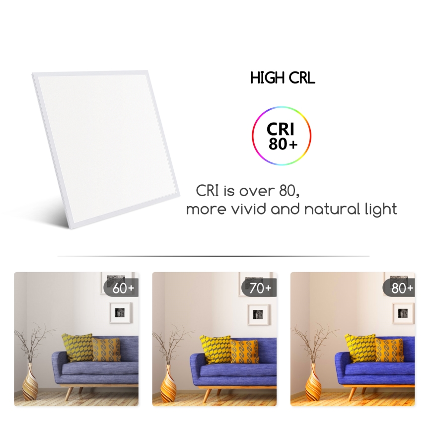 Aigostar - LED Süvistatav valguspaneel LED/40W/230V 3000K/4000K/6500K 60x60cm valge