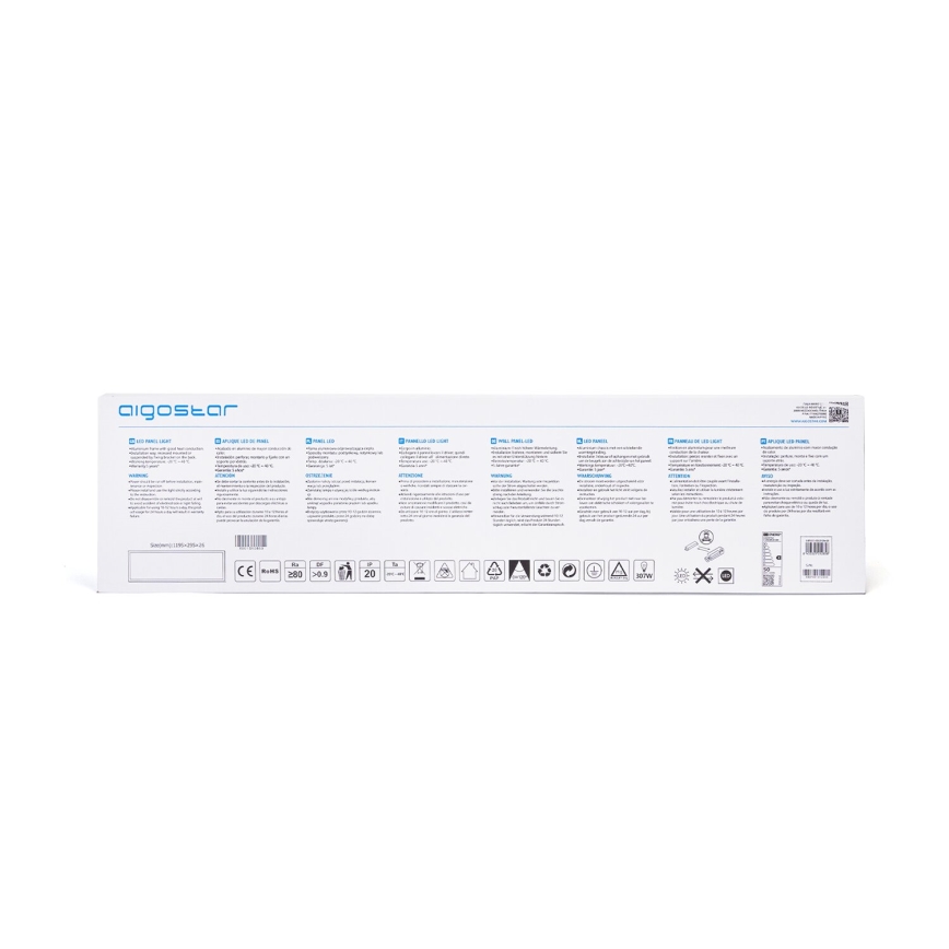 Aigostar - LED Süvistatav valguspaneel LED/50W/230V 4000K 120x30cm valge