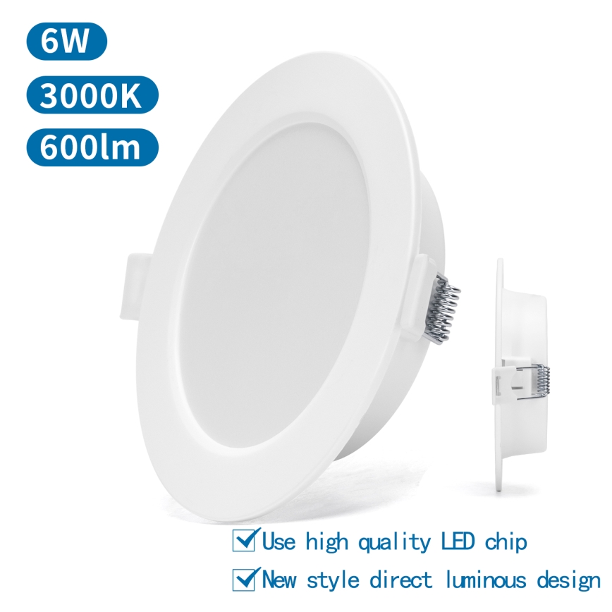 Aigostar - LED Süvistatav valgusti LED/6W/230V 3000K d. 11,8 cm valge