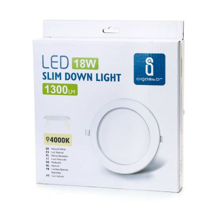Aigostar - LED Süvistatav valgusti ULTRATHIN LED/18W/230V 4000K valge