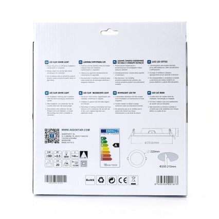 Aigostar - LED Süvistatav valgusti ULTRATHIN LED/18W/230V 4000K valge