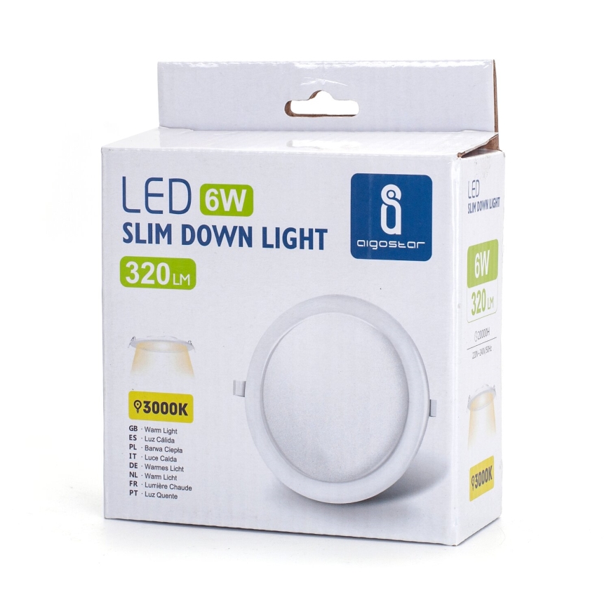 Aigostar - LED Süvistatav valgusti ULTRATHIN LED/6W/230V 3000K valge