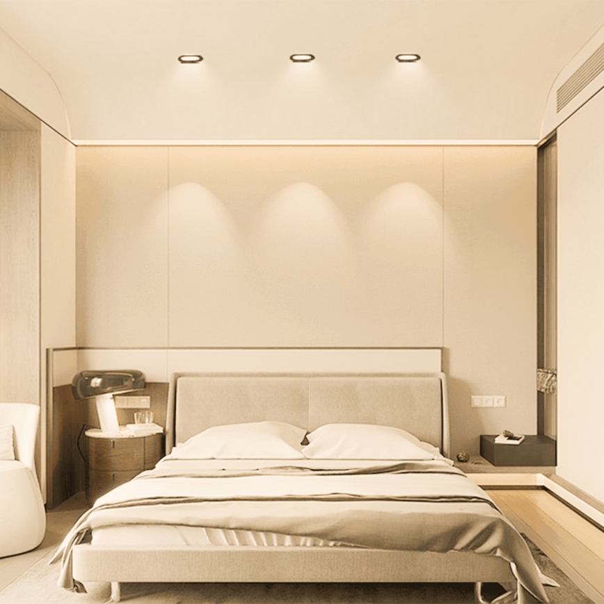 Aigostar - LED Süvistatav valgusti vannituppa LED/4,8W/230V 3000K must IP65