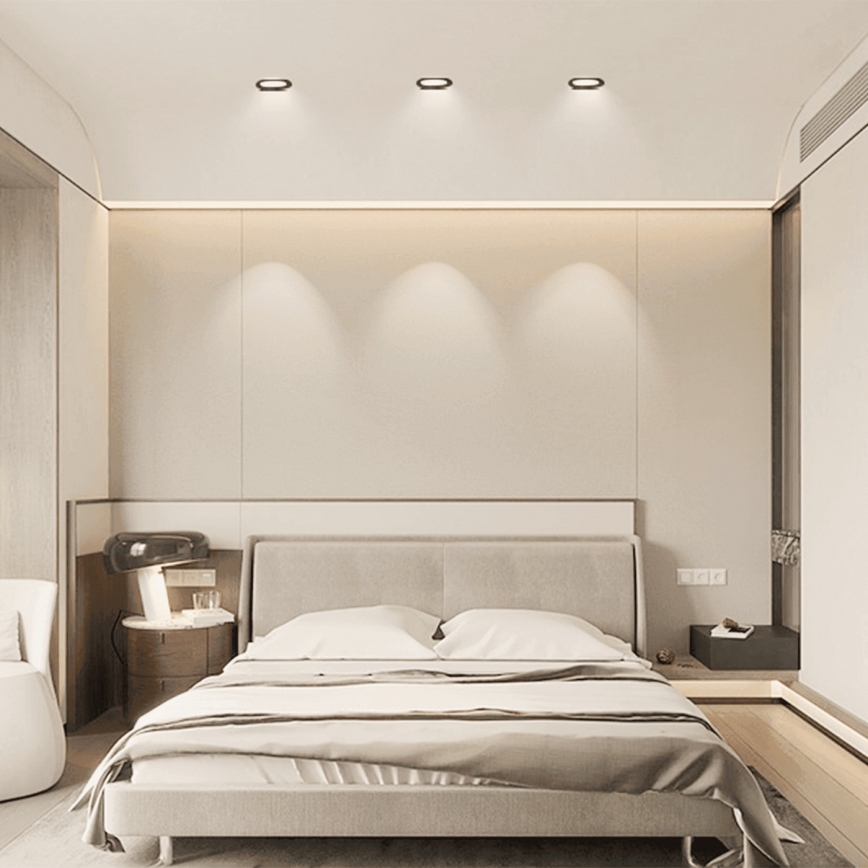 Aigostar - LED Süvistatav valgusti vannituppa LED/4,8W/230V 4000K must IP65