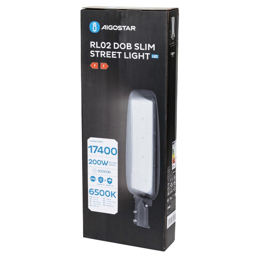 Aigostar - LED tänavavalgusti SLIM LED/200W/230V 6500K IP65