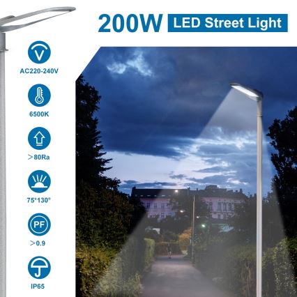 Aigostar - LED tänavavalgusti SLIM LED/200W/230V 6500K IP65