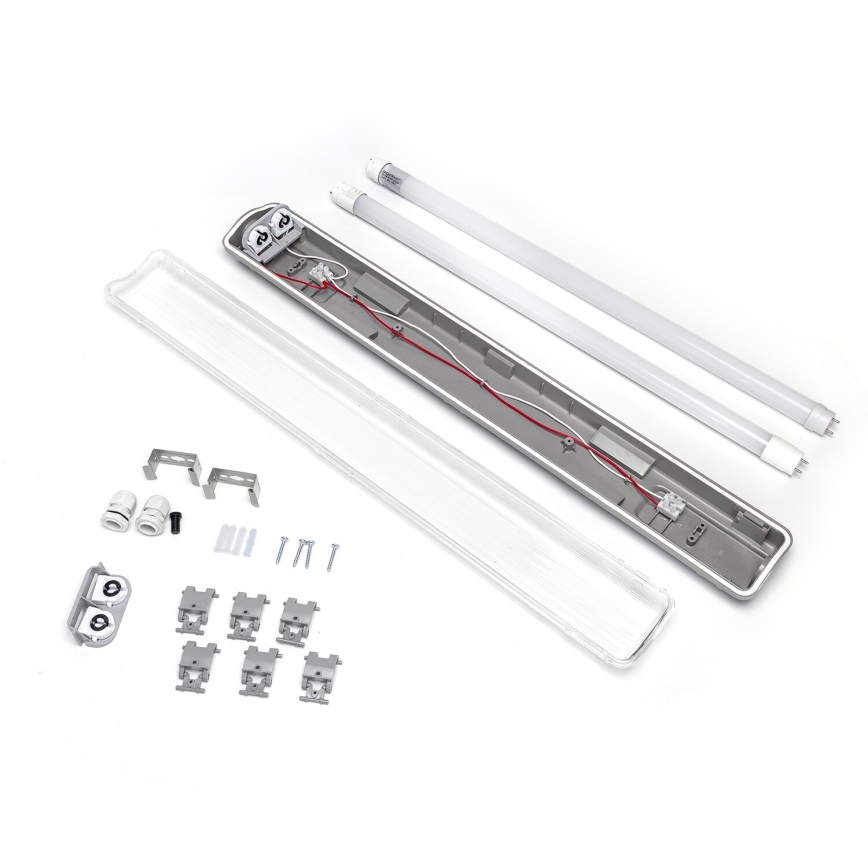 Aigostar - LED Tööstuslik luminofoorvalgusti 2xG13/9W/230V 4000K 66,6 cm IP65