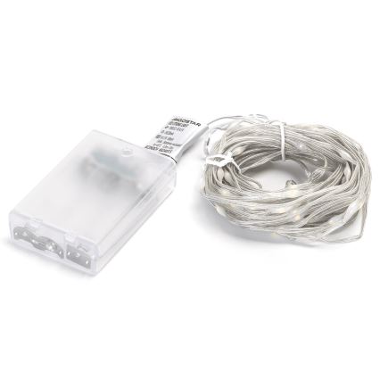 Aigostar - LED Valguskett 100xLED/3xAA 10,3m soe valge