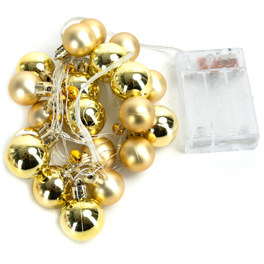 Aigostar - LED-valguskett 20xLED/3xAA 2 m soe valge