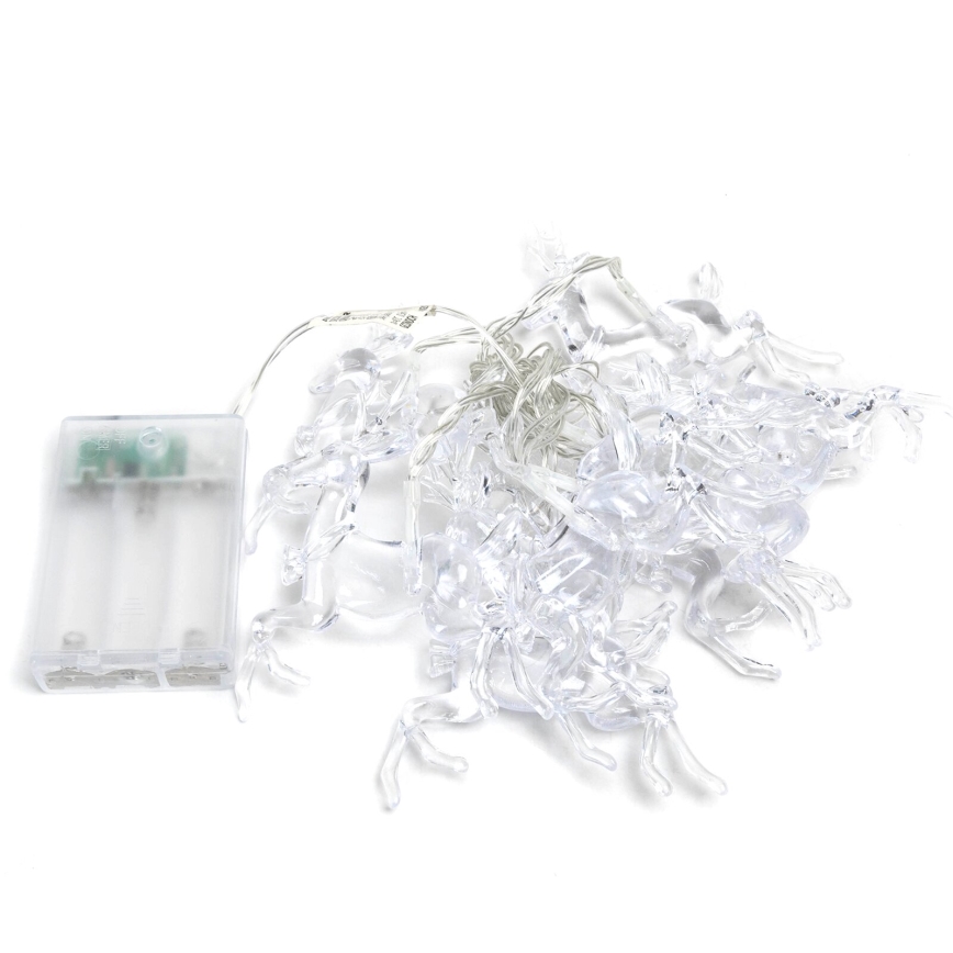 Aigostar - LED  valguskett 20xLED/3xAA 3,3m põdrakujulised