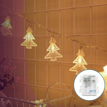 Aigostar - LED Valguskett 20xLED/3xAA 3,3m puud