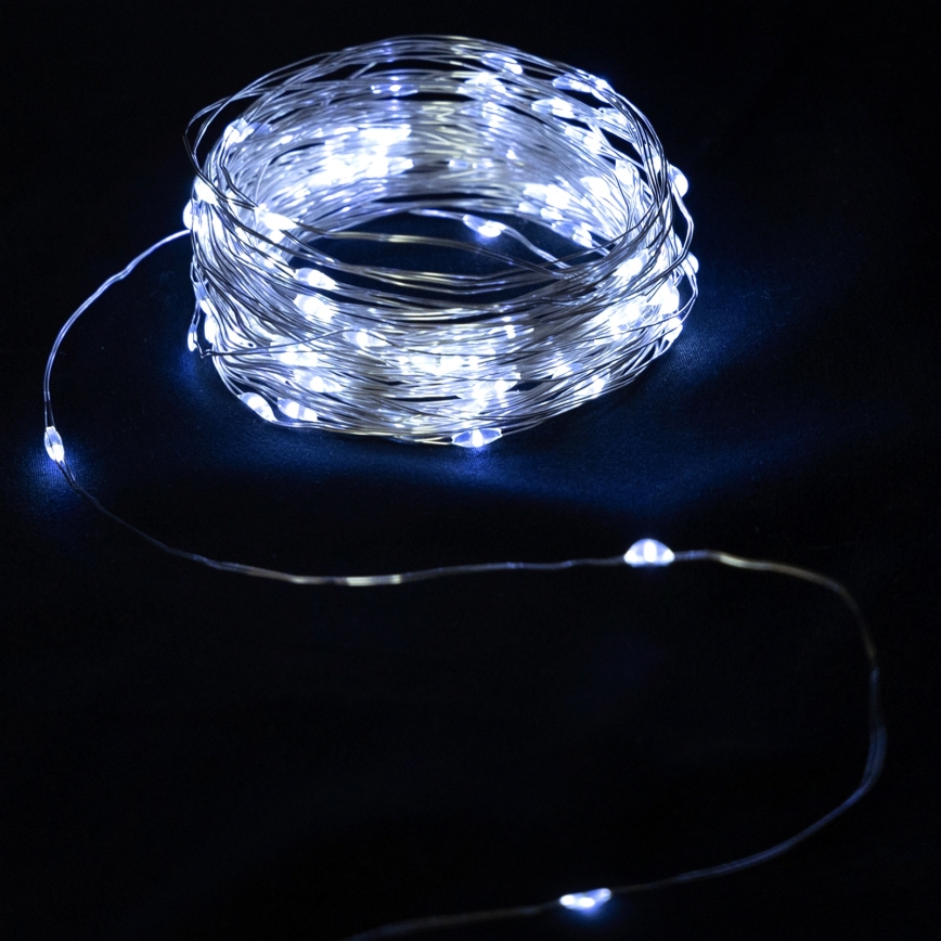Aigostar - LED-valguskett 40xLED/2x3V 4m külmvalge
