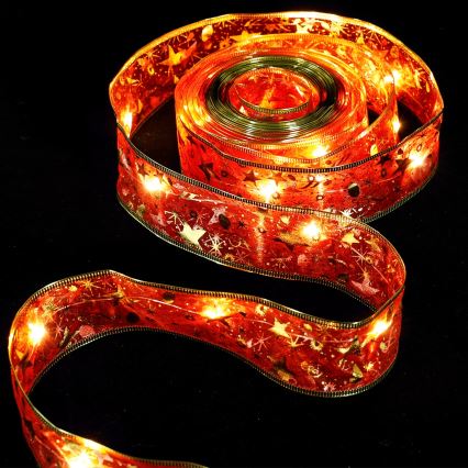 Aigostar - LED  valguskett 50xLED/3xAA 5m soe valge punane