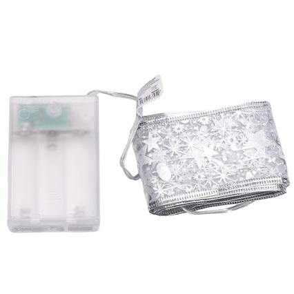 Aigostar - LED  valguskett 50xLED/3xAA 5 m soe valge hõbedane