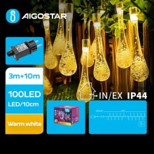 Aigostar - LED Väli dekoratiivne kett 100xLED/8 funktsiooni 13m IP44 soe valge