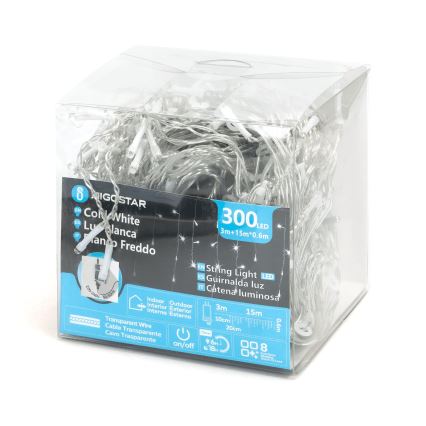 Aigostar - LED Väli dekoratiivne kett 75xLED/6W/230V 15x0,6m IP44 külm valge