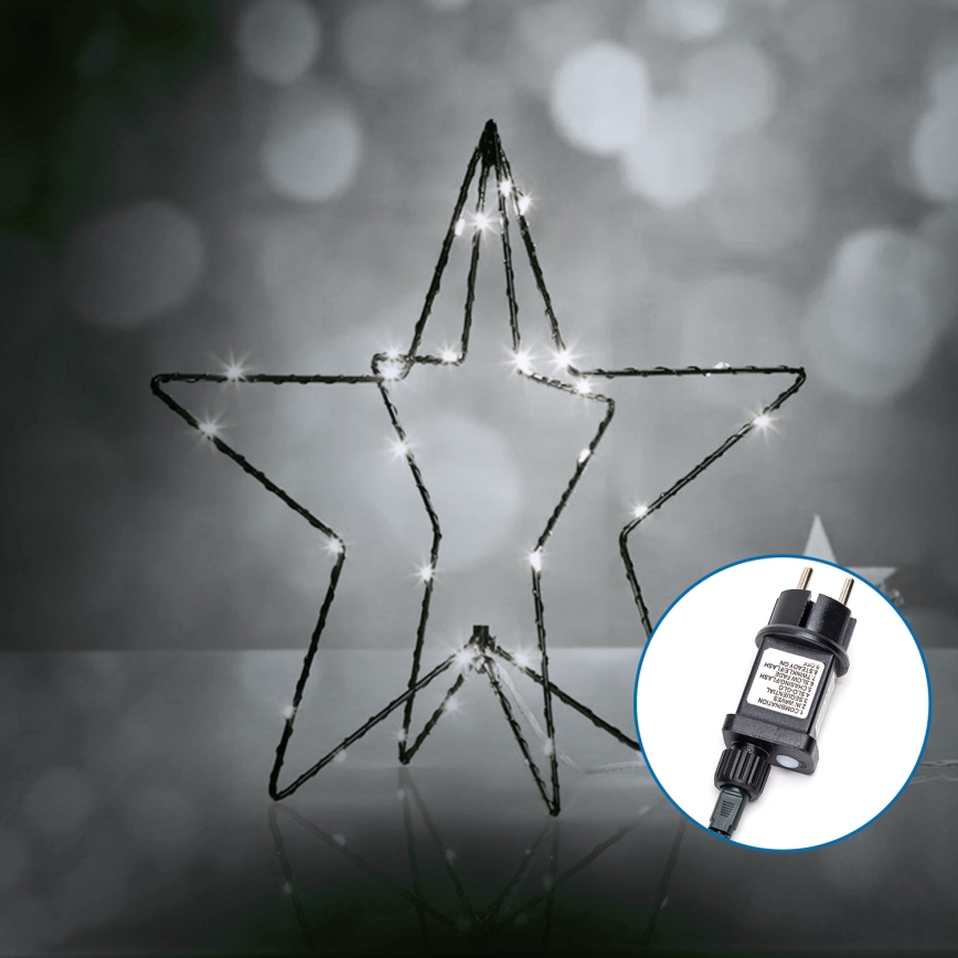 Aigostar - LED Väli jõuludekoratsioon 3,6W/230V täht 30cm IP44 külm valge