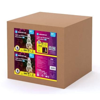 Aigostar - LED Väli jõuludekoratsioon 3,6W/31/230V 2700K 120 cm IP44 lumememm