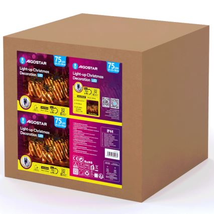 Aigostar- LED Väli jõuludekoratsioon 3,6W/31/230V 2700K 20/25/30cm IP44 gifts
