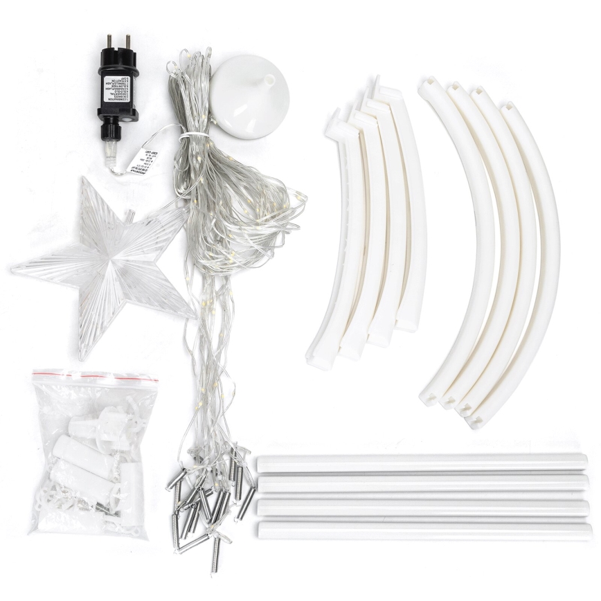 Aigostar - LED Väli jõuludekoratsioon LED/3,6W/230V 150 cm IP44 külm valge