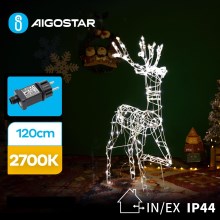 Aigostar - LED Väli jõuludekoratsioon LED/3,6W/31/230V 2700K 120 cm IP44 põhjapõder