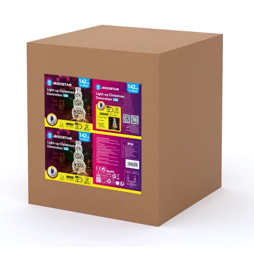 Aigostar - LED Väli jõuludekoratsioon LED/3,6W/31/230V 2700K 60 cm IP44 lumememm