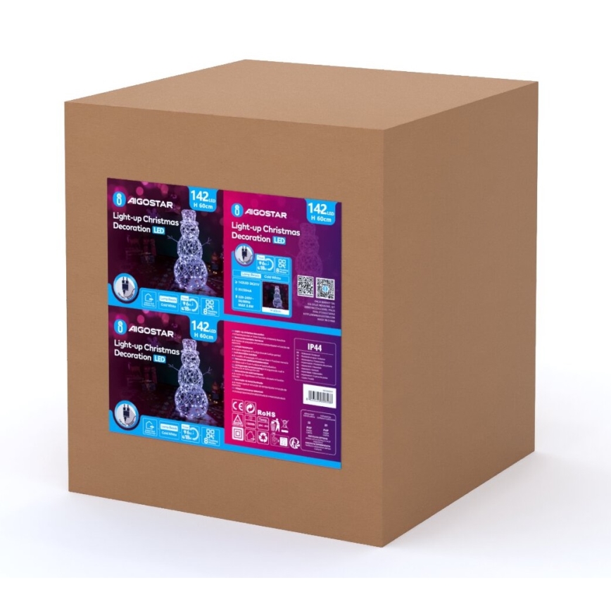 Aigostar - LED Väli jõuludekoratsioon LED/3,6W/31/230V 6500K 60 cm IP44 lumememm
