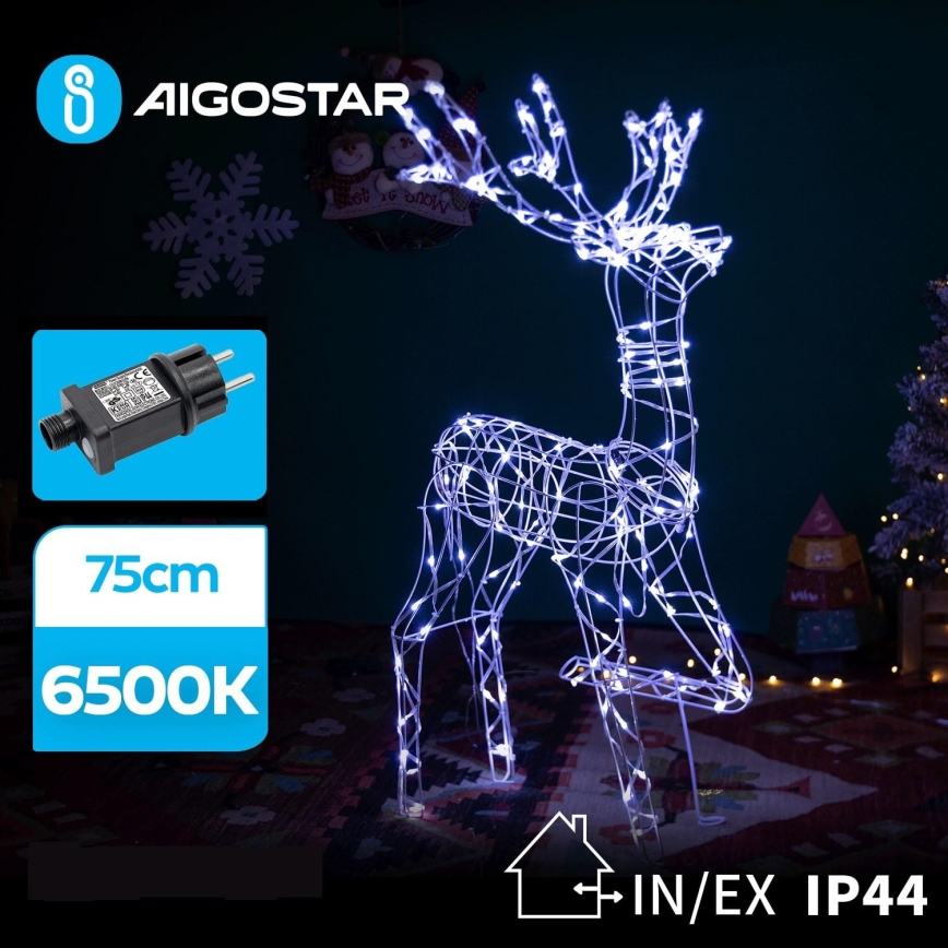 Aigostar - LED Väli jõuludekoratsioon LED/3,6W/31/230V 6500K 75 cm IP44 põhjapõder