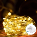 Aigostar -LED Väli jõuluteemaline valguskett 100xLED/8 funktsiooni 3xAA 10,3m IP44 soe valge