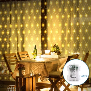 Aigostar - LED Väli jõuluteemaline valguskett 100xLED/8 funktsiooni 4,5x1,5m IP44 soe valge