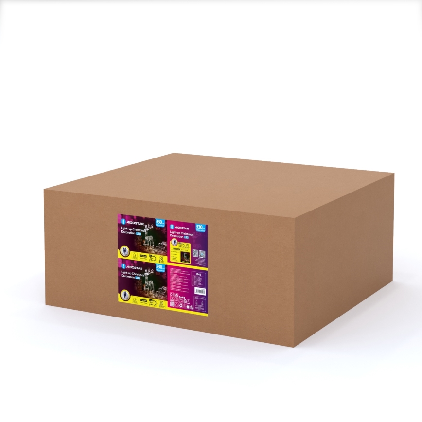 Aigostar - LED Väli kaunistus LED/3,6W/31/230V 2700K 90/45cm IP44 põhjapõder kelguga